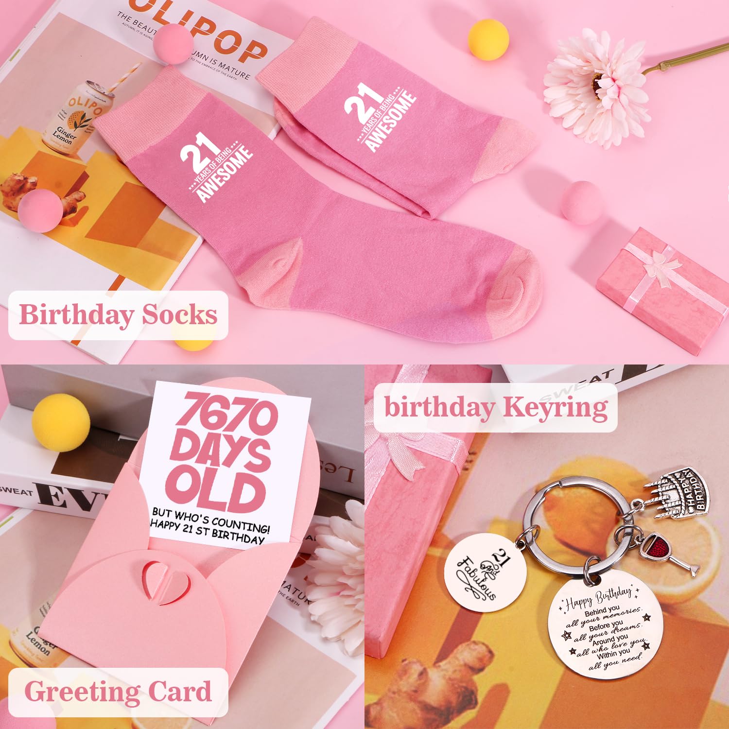 21st Birthday Gifts for Her - Personalized Pamper Hamper Box for Women, Best Friend, Sister & Daughter Turning 21 - Perfect for Celebrations, Parties & Milestone Memories