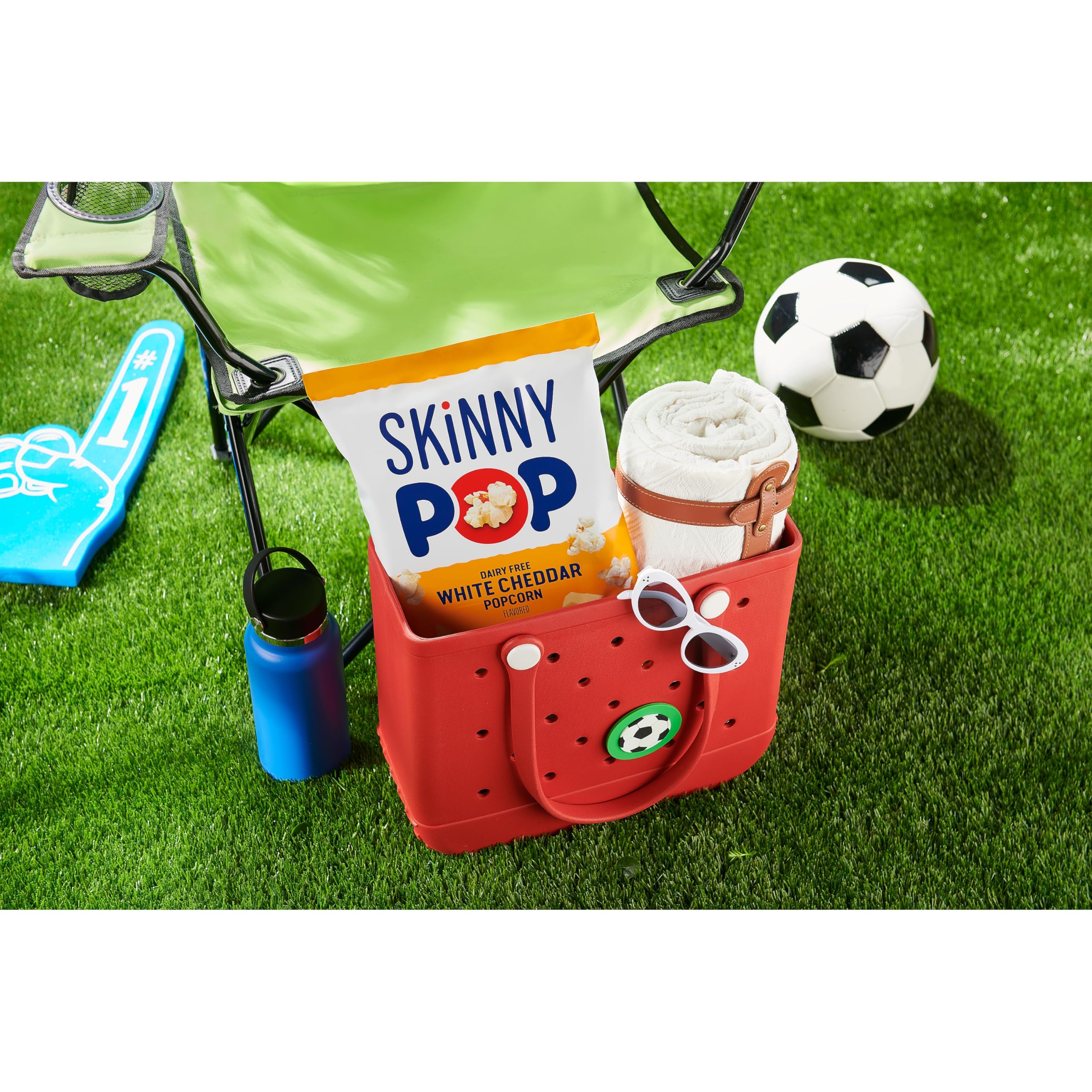 SkinnyPop White Cheddar Popcorn - Gluten Free, Non-GMO Healthy Snack, 4.4oz Grocery Size Bag - Perfect for Movie Nights, Office Snacks & On-the-Go Munching