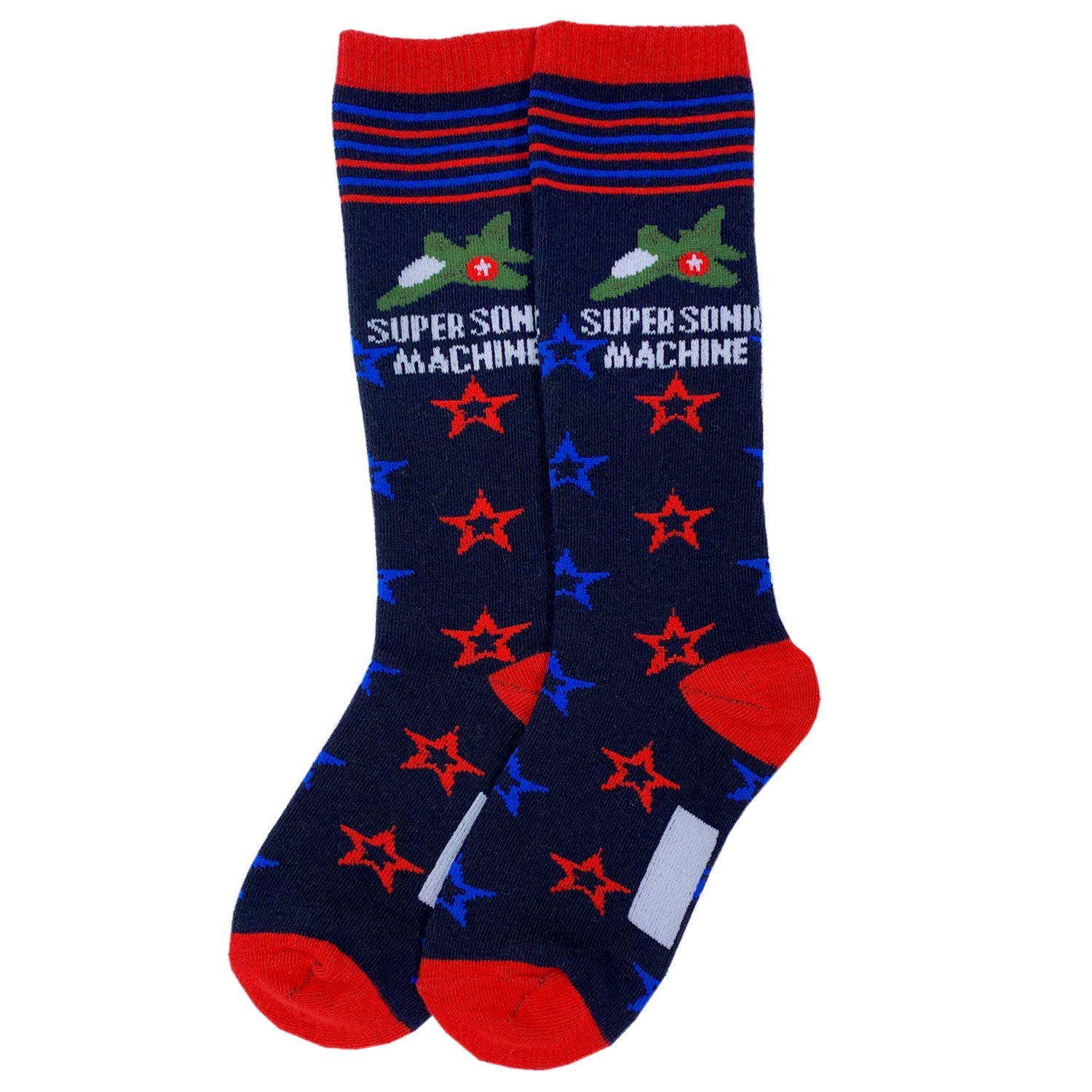 Colorful Stars Boys Knee High Cotton Tube Socks - 8 Pairs Pack for School, Sports & Everyday Comfort - Breathable & Durable Kids Stockings