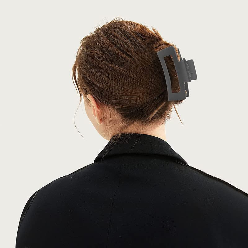 Aliba Collection Matte Hair Claw Clips for Women & Girls - 3.5 Inch Strong Hold Hair Accessories for Thin Hair - Perfect for Work, School, and Everyday Styling