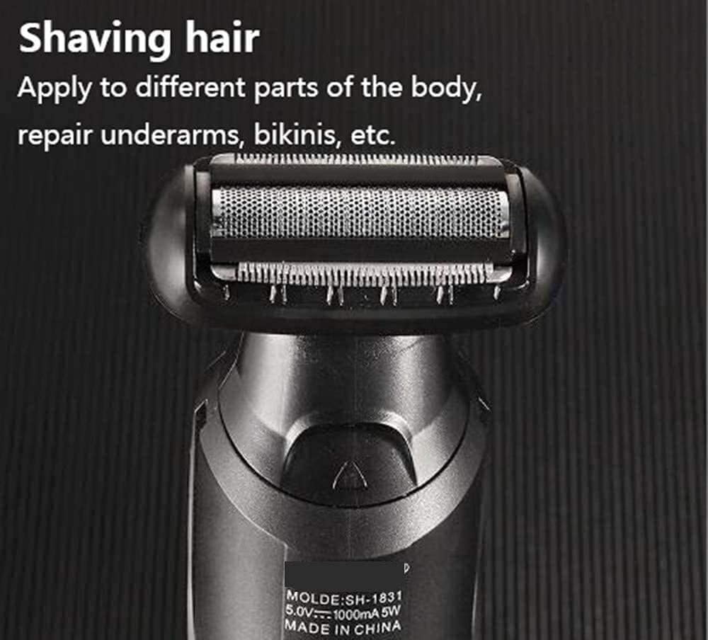 6-in-1 Rechargeable Electric Razor for Men - Waterproof IPX7 Wet/Dry Shaver with Precision Trimmer & Hair Clipper - Easy Clean Design for Travel, Gym & Daily Shaving