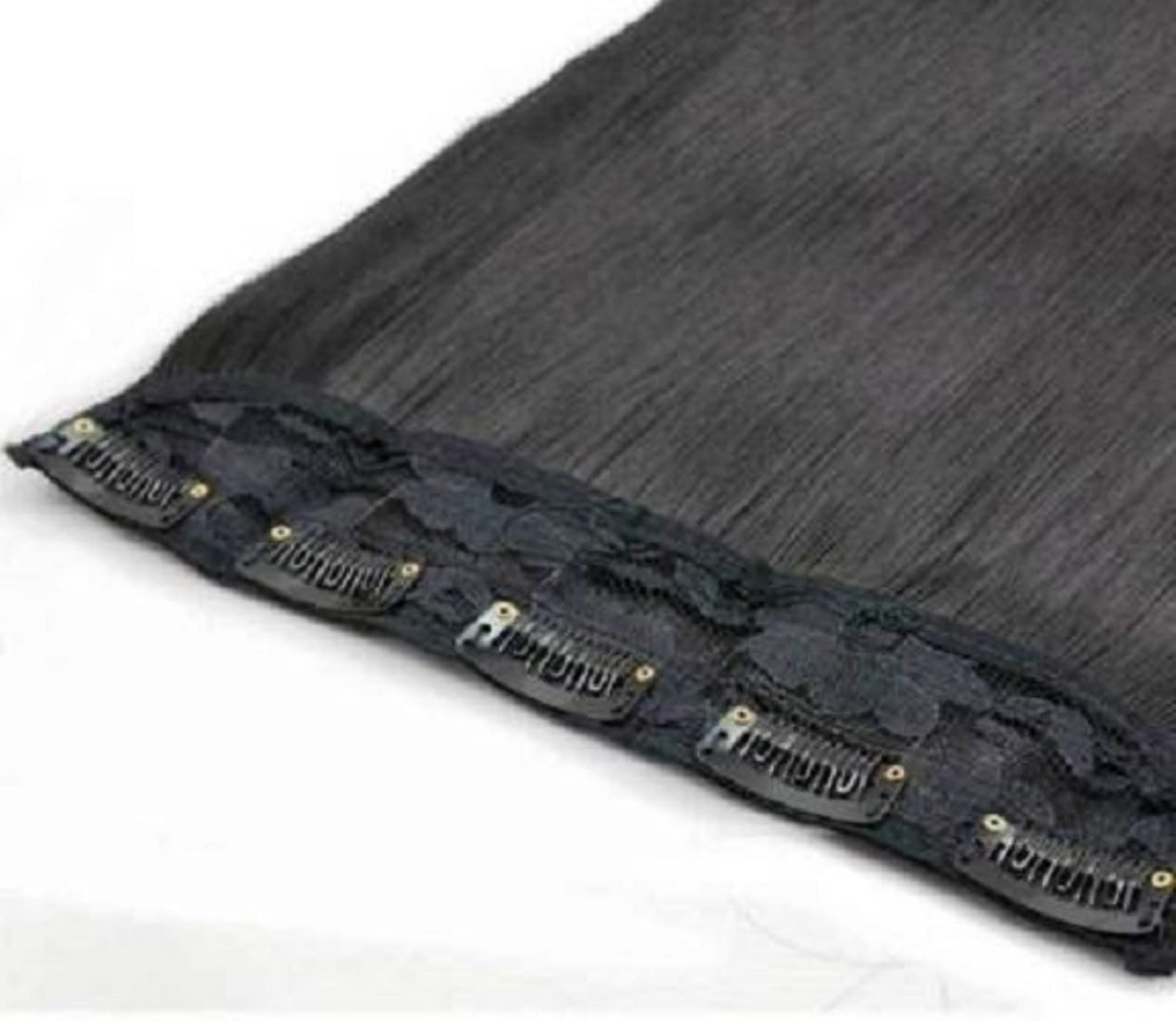 AHS Synthetic Clip-In Hair Extensions for Women & Girls - 24 Inches, 5 Clips, Brown | Perfect for Parties, Weddings & Daily Styling
