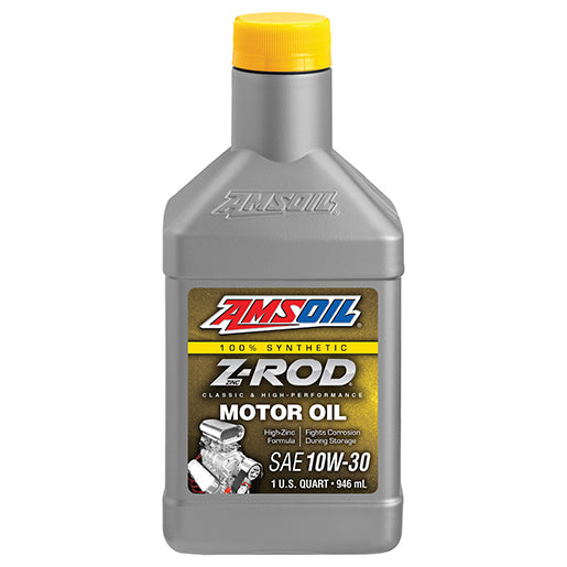 AMSOIL Z ROD 10W-30 Full Synthetic Motor Oil - 1 Quart Bottle for Classic Cars & High-Performance Engines - Ideal for Hot Rods, Muscle Cars & Vintage Vehicles
