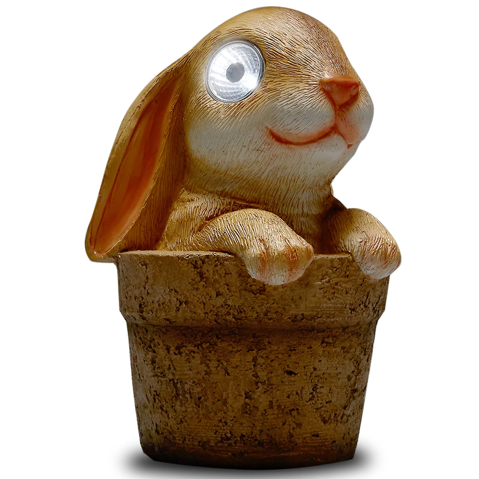 Yiosax Solar-Powered Easter Bunny Garden Statue - 7.01