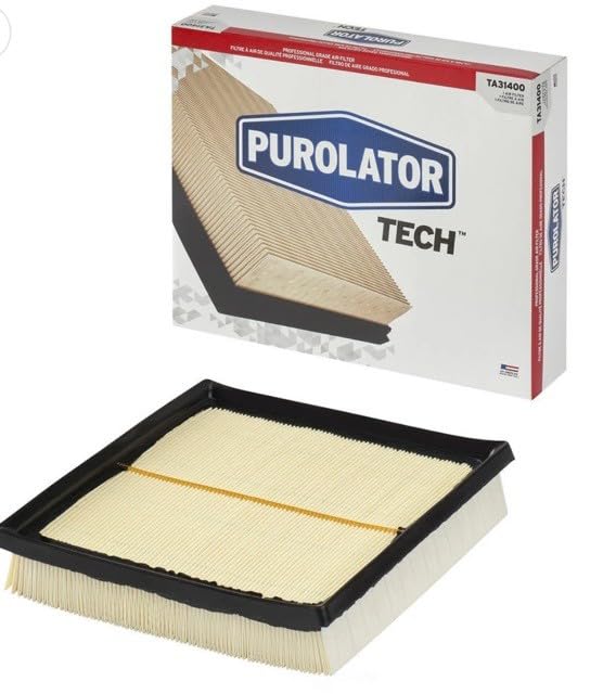 Purolator TA31400 PurolatorTECH High-Performance Air Filter for Cars, Trucks & SUVs – Improves Engine Performance & Airflow – Ideal for Daily Commuting, Off-Roading & Long Road Trips