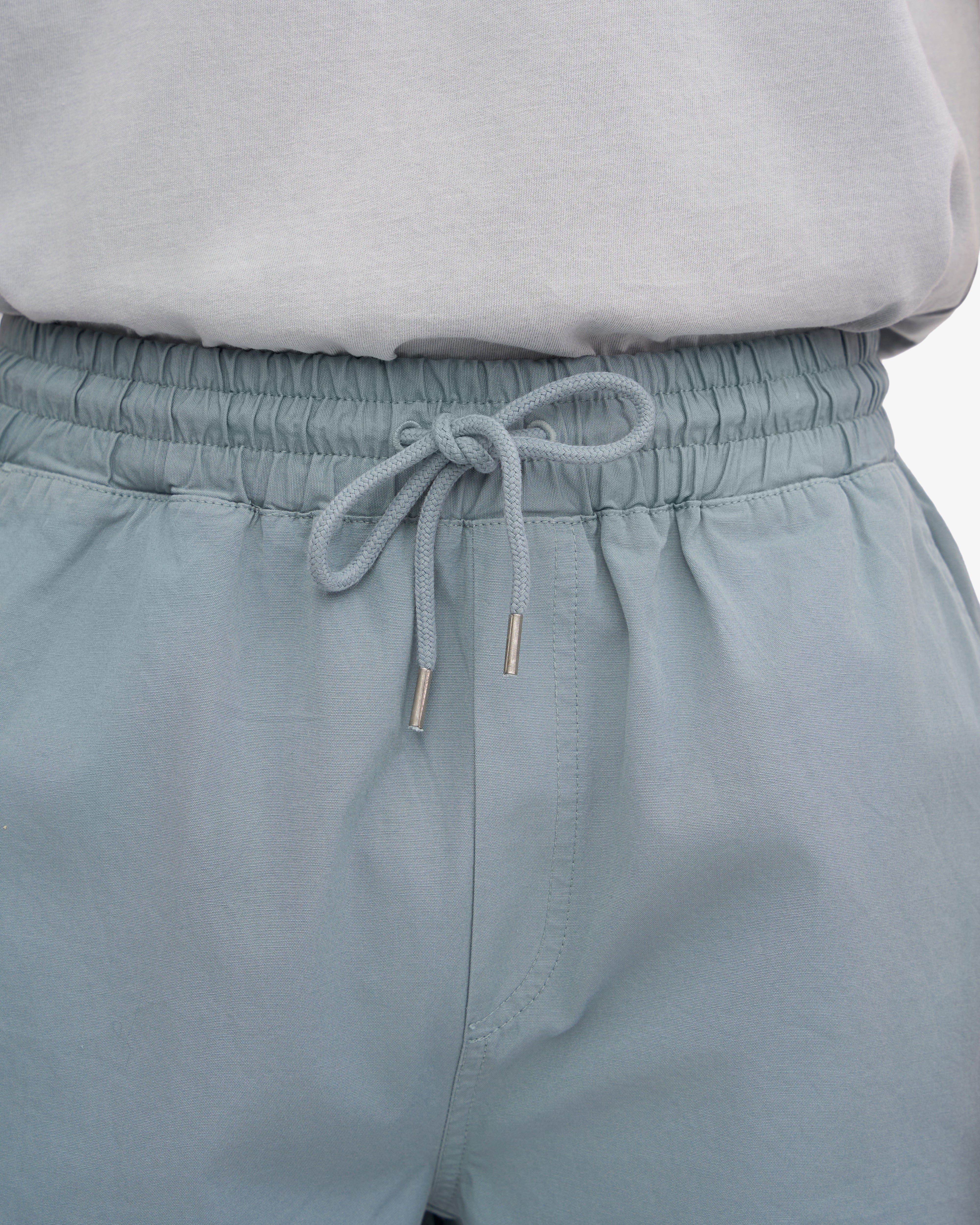 Organic Cotton Twill Shorts for Men - Steel Blue | Comfortable & Eco-Friendly Casual Wear for Summer Outdoors & Travel
