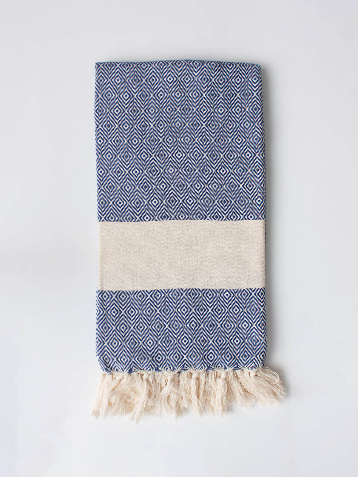 Premium Nordic Hammam Towel - Soft & Absorbent Indigo Cotton Bath Towel for Spa, Yoga, and Beach - Lightweight & Quick-Drying Turkish Peshtemal