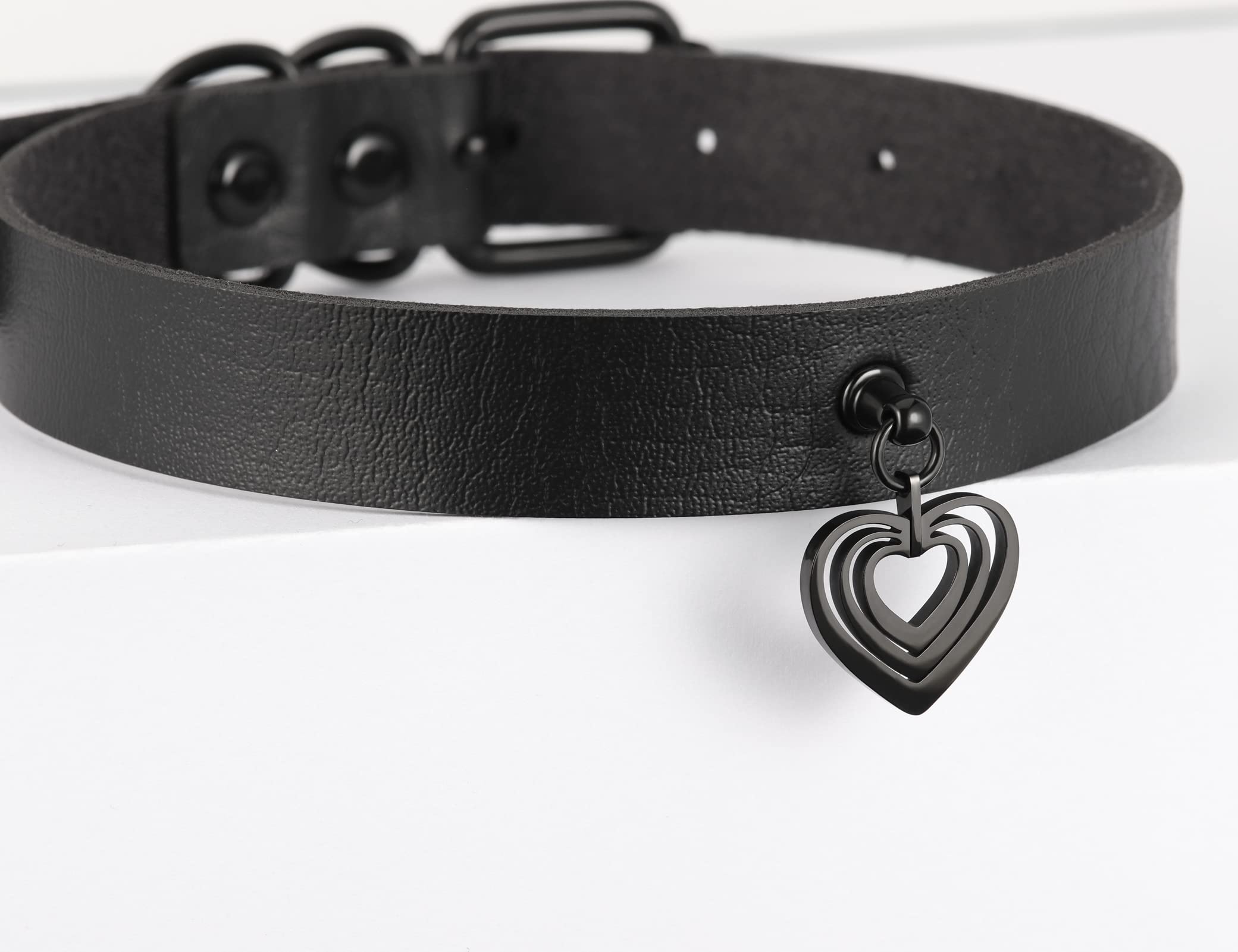 Gothic Black PU Leather Choker Necklace with Cross & Butterfly Pendant - Adjustable Punk Emo Jewelry for Women & Men - Perfect for Halloween, Cosplay, and Alternative Fashion