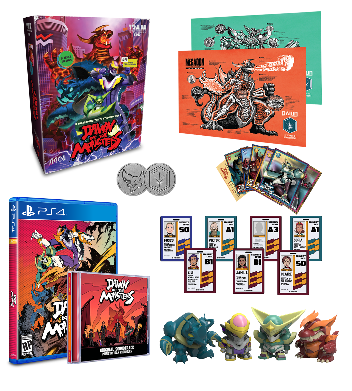 Dawn of the Monsters Collector's Edition PS4 Game - Limited Run #448 - Action-Packed Monster Battles for Horror & Fighting Game Fans