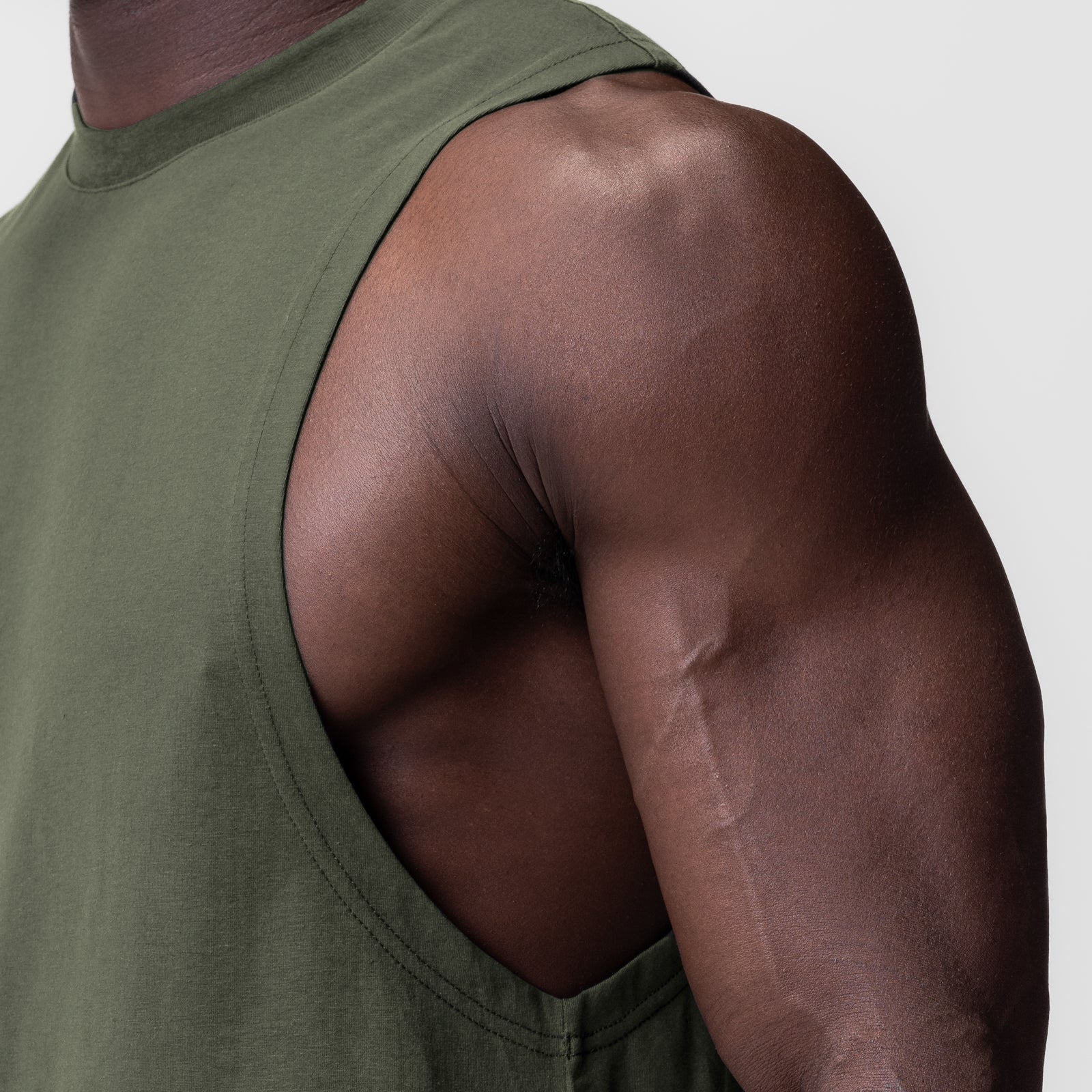 Premium Supima® Cotton Muscle Tank for Women - Olive Green | Soft & Breathable Workout Top for Yoga, Gym & Casual Wear