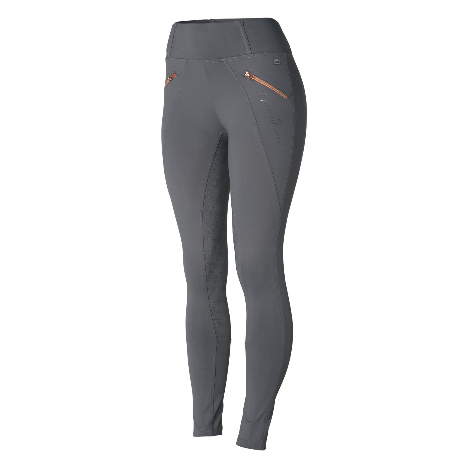 HORZE Rosie Women's Silicone Full Seat Equestrian Riding Tights with Pockets - Comfortable Equestrian Breeches for Horseback Riding, Training & Competition