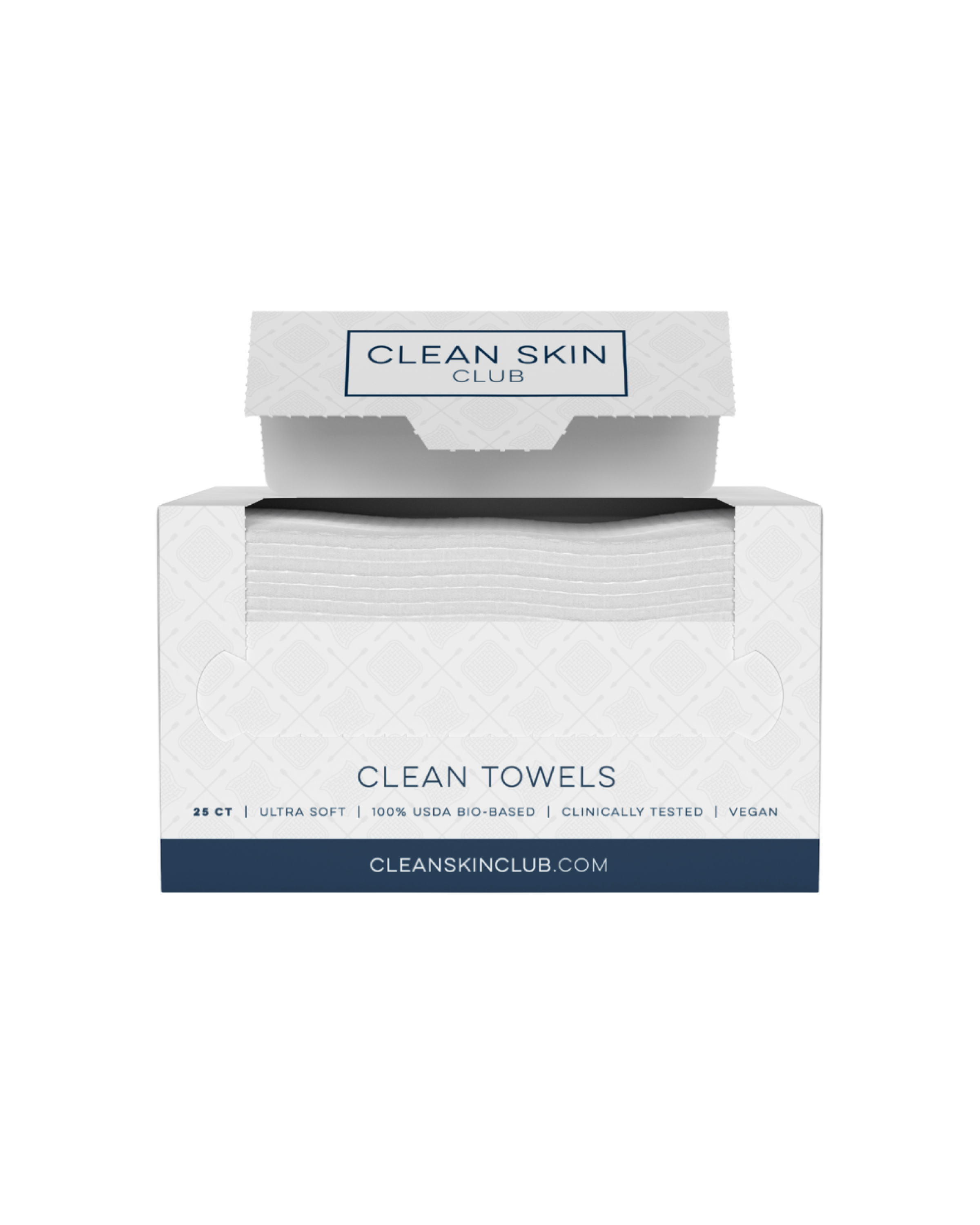 Clean Skin Club Disposable Facial Towels - 25 Count | Hypoallergenic & Gentle for Sensitive Skin | Perfect for Makeup Removal, Skincare Routine & Travel