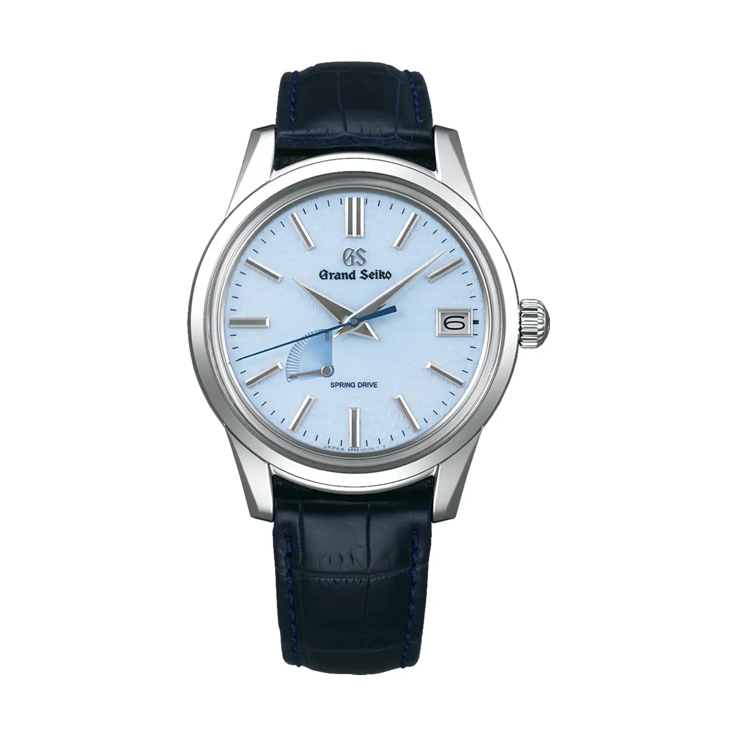 SBGA407 Skyflake Elegance Spring Drive 40.2mm Blue Leather Strap Watch - Perfect for Business Meetings & Formal Events