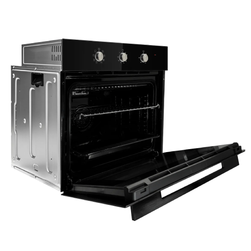 EuropAce EBO3821DBK 60cm 82L Built-In Electric Oven with Mechanical Knob Control - Perfect for Modern Kitchens, Baking, and Family Cooking