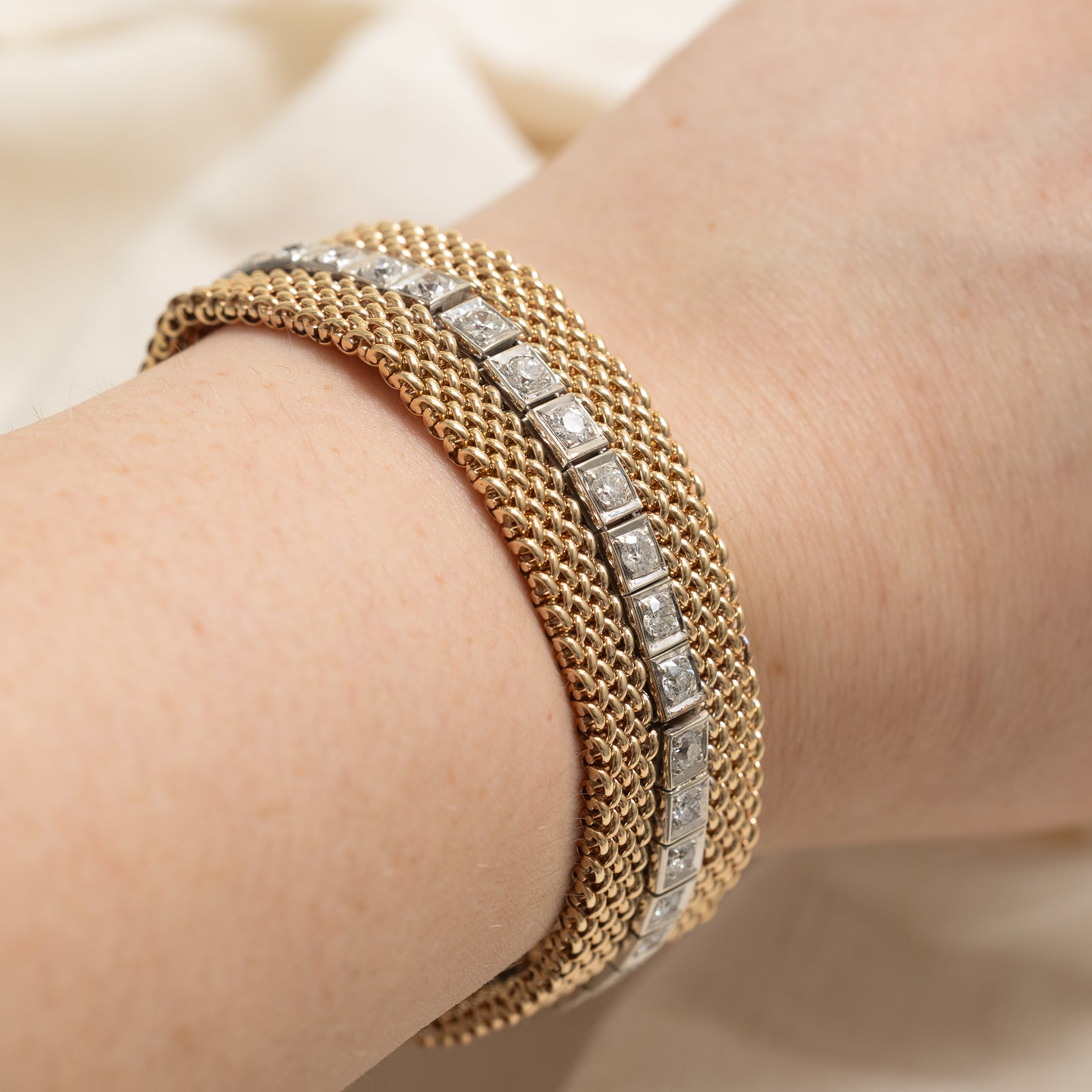 14K Gold Diamond Tennis Bracelet for Women | 4.50ctw | 7 Inches | Elegant Watch Strap Style | Perfect for Weddings, Parties & Everyday Luxury Jewelry