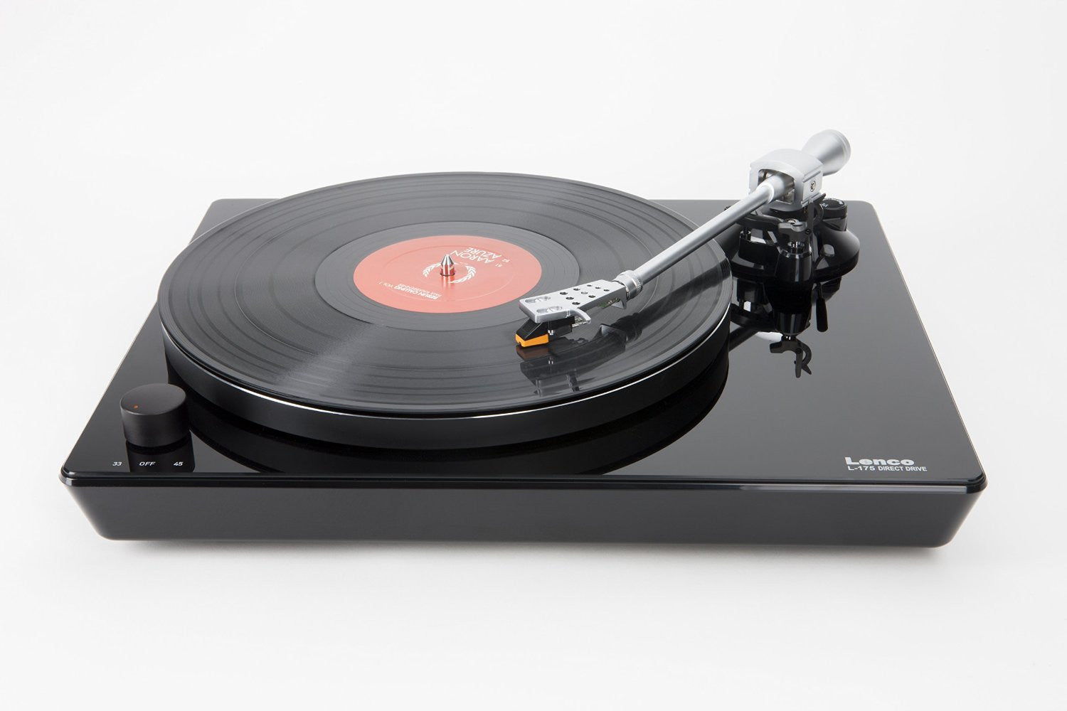 Lenco L-175 Professional Belt-Drive Turntable with Adjustable Tonearm & Built-in Preamp - Perfect for Vinyl Record Playback, DJing & Home Audio Setups
