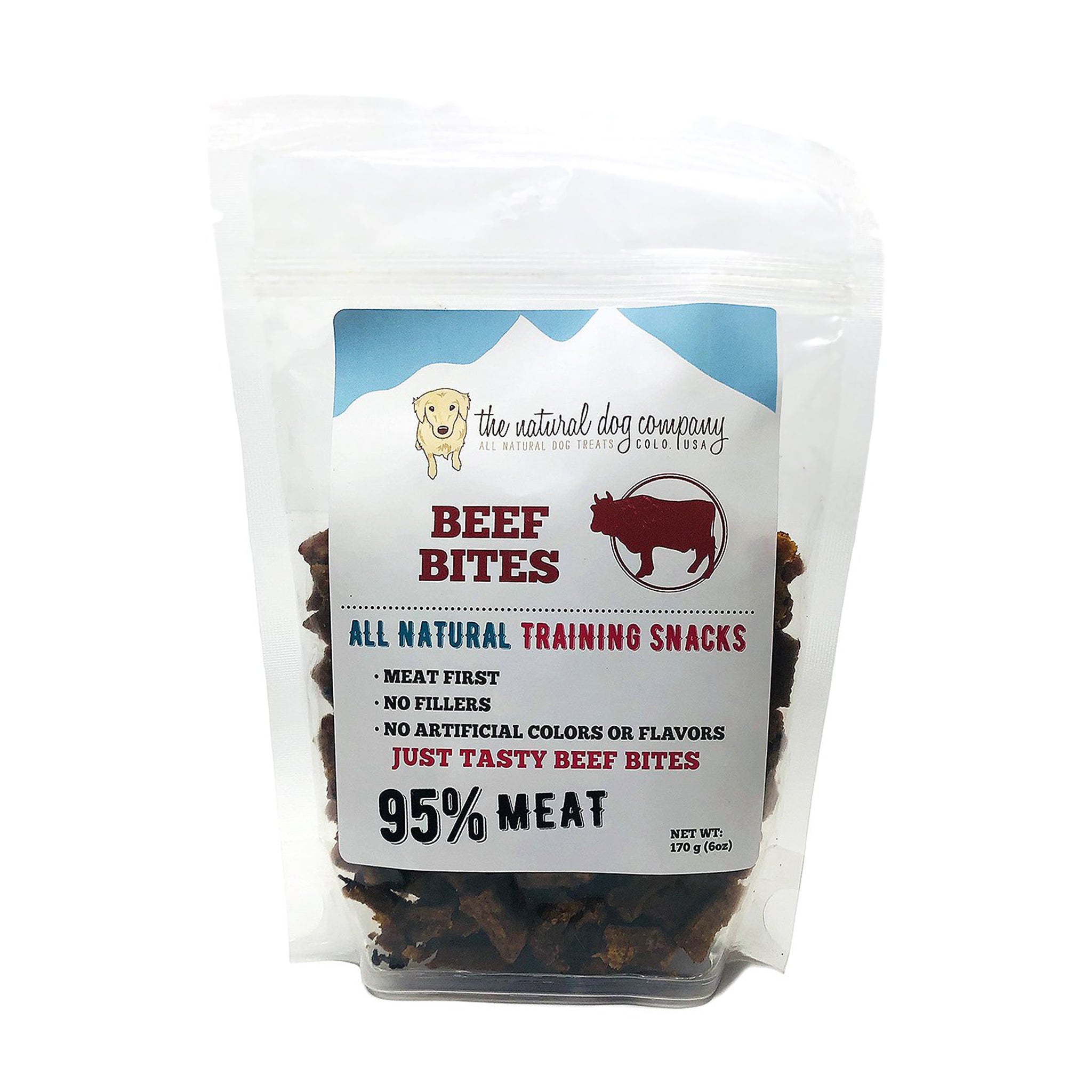 Natural Dog Company 95% Beef Training Bites - High Protein Dog Treats for Puppy & Adult Dogs - Perfect for Obedience Training, Reward & Positive Reinforcement