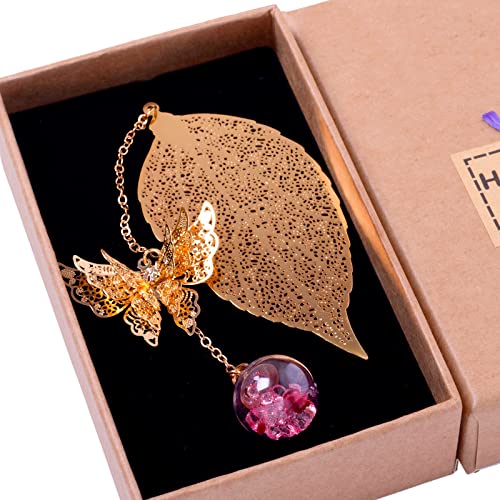 Leaf Gold - Pink Crystal Red Flower