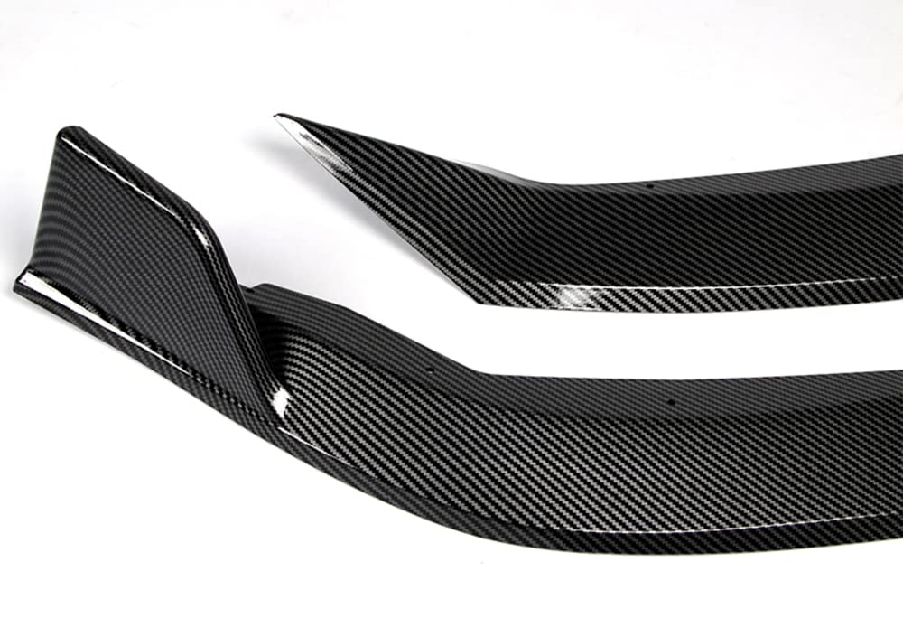 Carbon Fiber ABS Front Bumper Lip Spoiler for 2020-2021 Toyota Corolla LE/XLE - Body Kit Splitter, Chin Spoiler, Painted Finish | Enhances Aerodynamics & Sporty Look for Street Racing & Car Shows