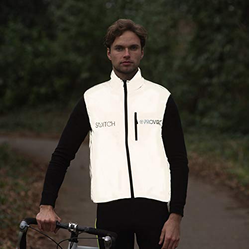 Proviz Men's Switch Cycling Vest - High Visibility Reflective Running Jacket for Night Safety - Perfect for Cycling, Jogging & Outdoor Activities