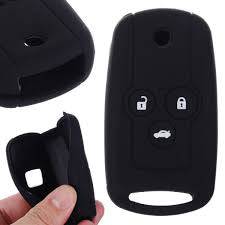 Honda Key Fob Cover - 3 Button Silicone Remote Key Case Protector for Honda Civic Accord CRV HRV - Durable Rubber Keychain Accessory for Car Keys Protection (Perfect for Daily Use & Travel)