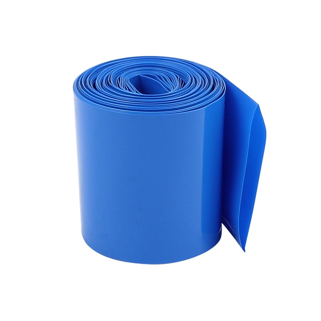 40mm Flat PVC Heat Shrink Tube - 10M Length Blue Cable Sleeve for 18650 Batteries, Wire Management, Electronics Protection & DIY Projects | Waterproof, Durable Insulation for Home, Office & Workshop Use
