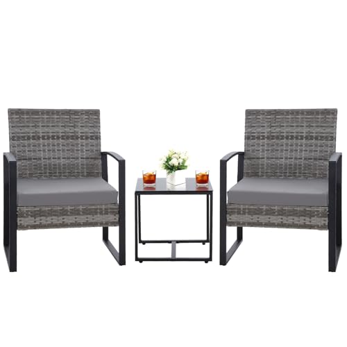 Plus Grey Wicker & Grey Cushions