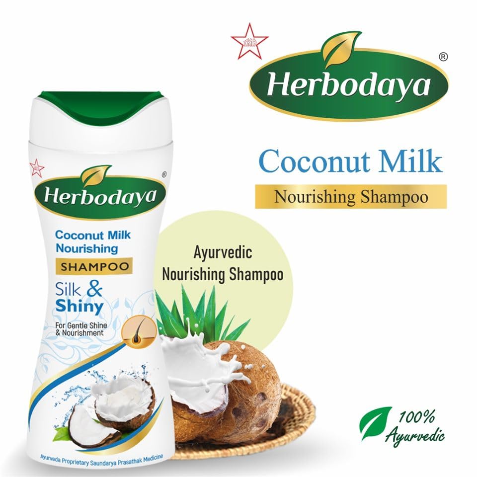 Herbodaya Coconut Milk Shampoo 200ml - Hydrating & Nourishing for Dry & Damaged Hair - Perfect for Daily Hair Care & Salon Use