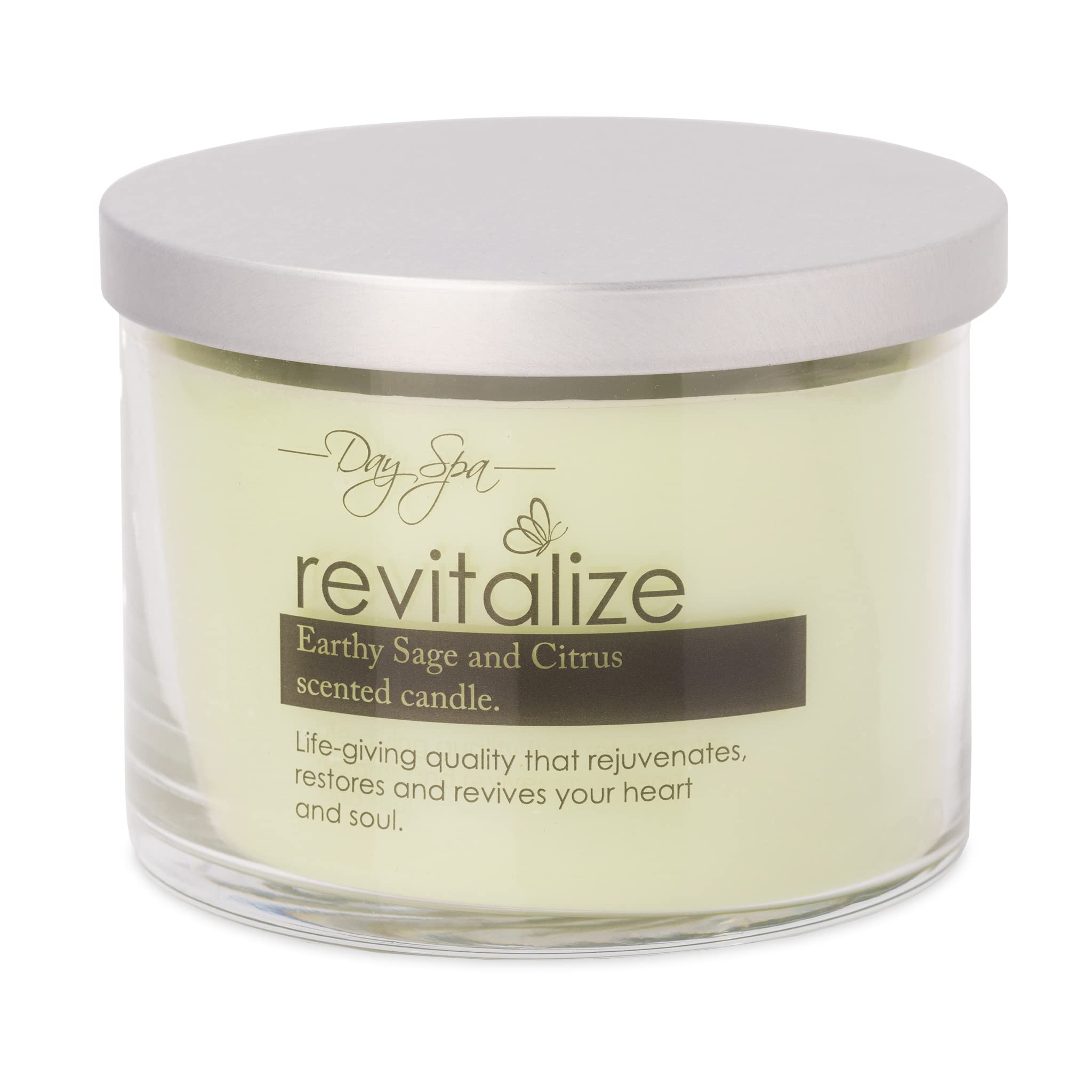 Revitalizing Scented Soy Candle - 11oz Long-Lasting 55 Hours Burn Time, Spa Relaxation Aromatherapy Gift for Women - Perfect for Birthday, Home Decor, Meditation & Stress Relief