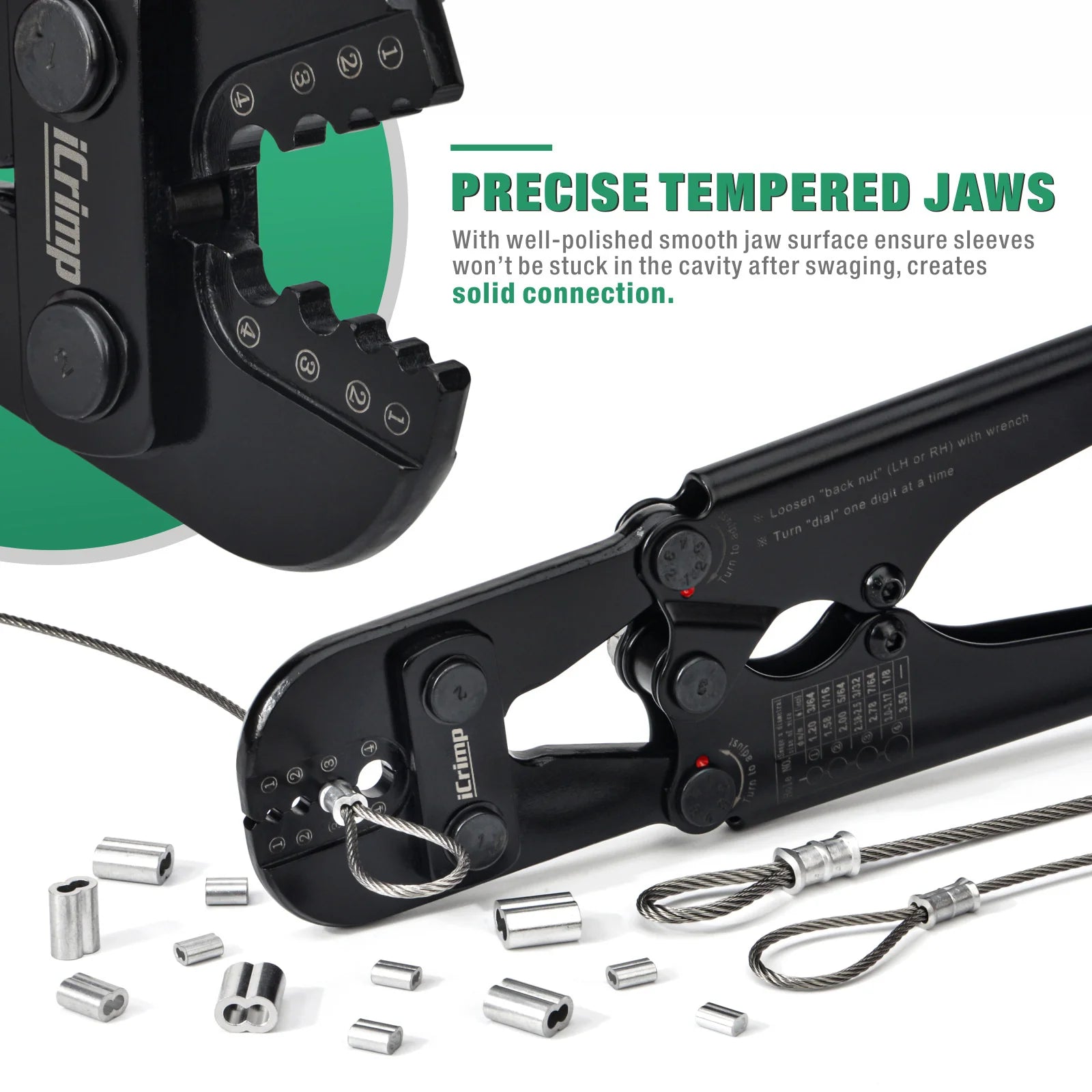 Wire Rope Crimping Tool for 3/64