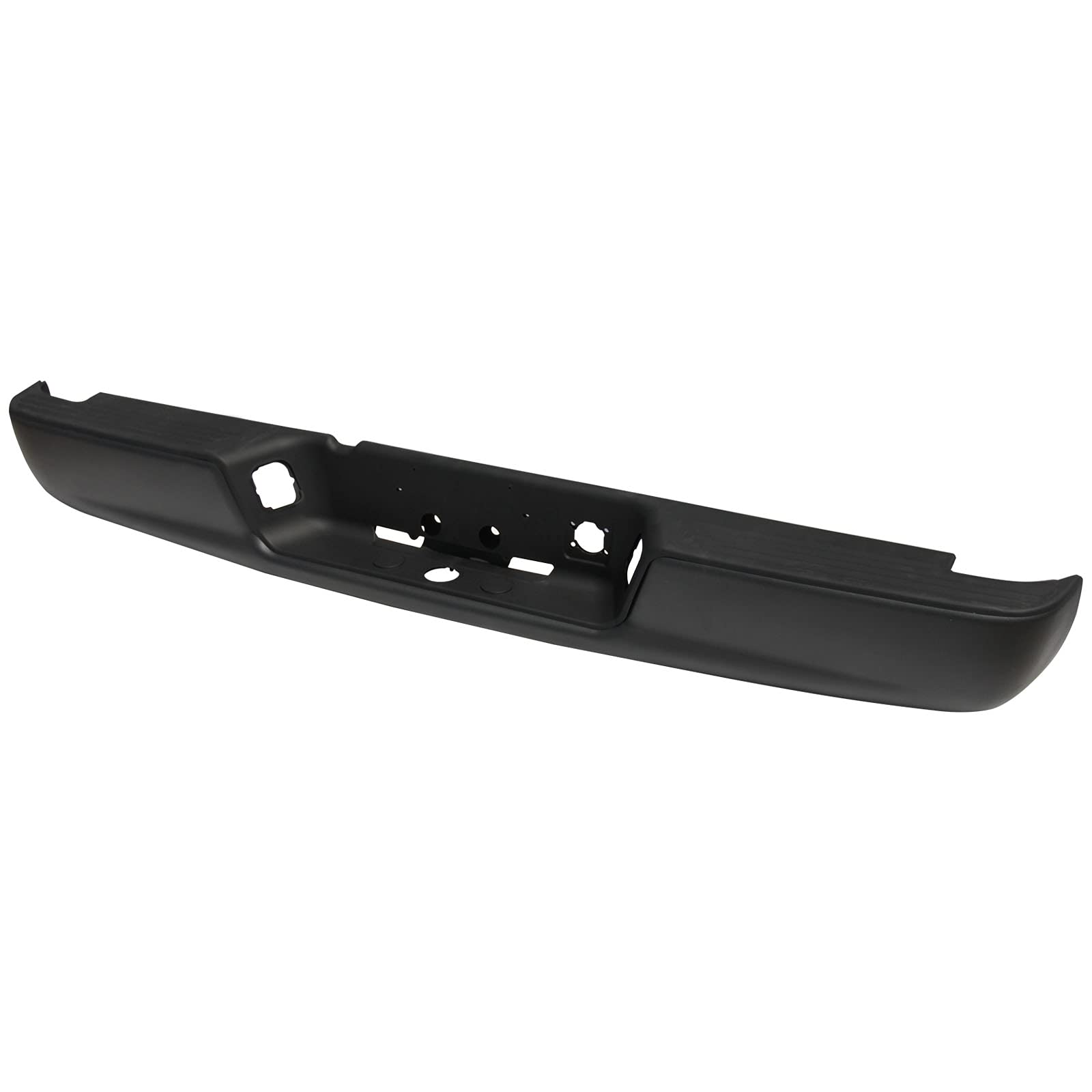 Black Steel Rear Step Bumper with Brackets for Dodge Ram 1500/2500/3500 HD (2004-2008) - Heavy Duty Truck Accessory for Off-Roading & Towing