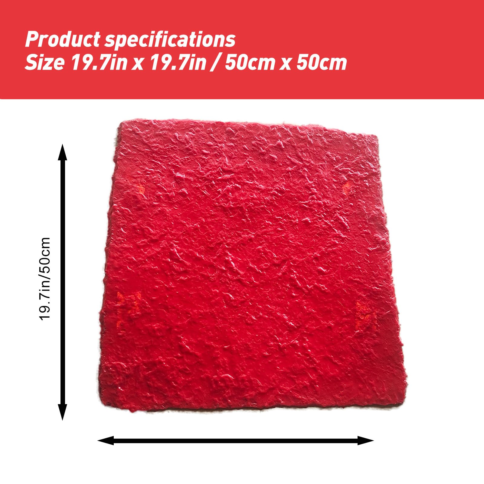 19.7 Inch Seamless Concrete Stamp Mat - Stone Texture Concrete Stamps for Patio, Walkway & Driveway - Multiple Patterns & Textures - D Texture Design - Outdoor Concrete Forms for DIY & Professional Use
