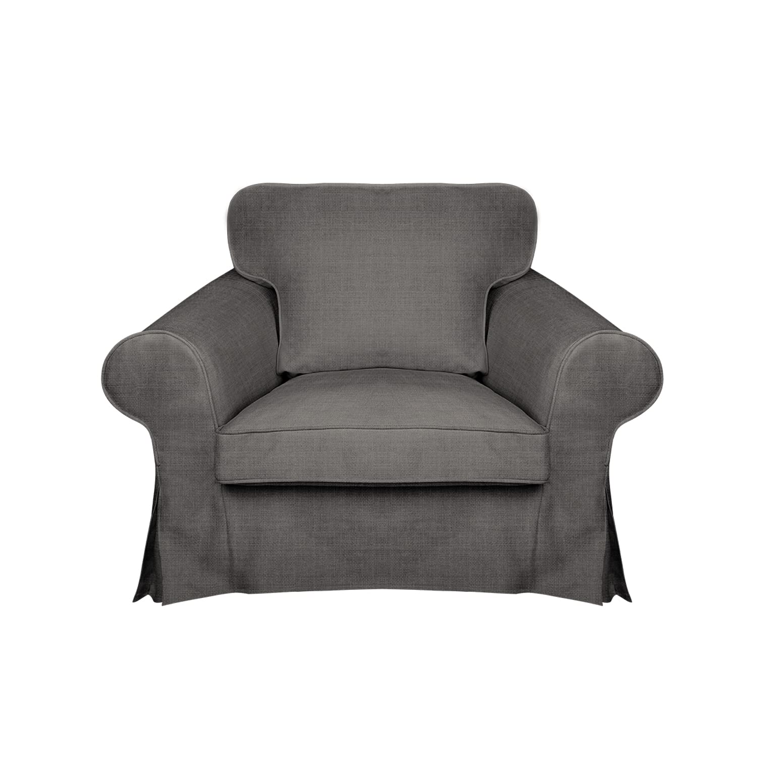 IKEA Ektorp Armchair Slipcover - 1 Seat Sofa Cover & Cushion Protector (T-19) | Washable Stretch Fabric for Living Room, Office, or Dorm Furniture Protection