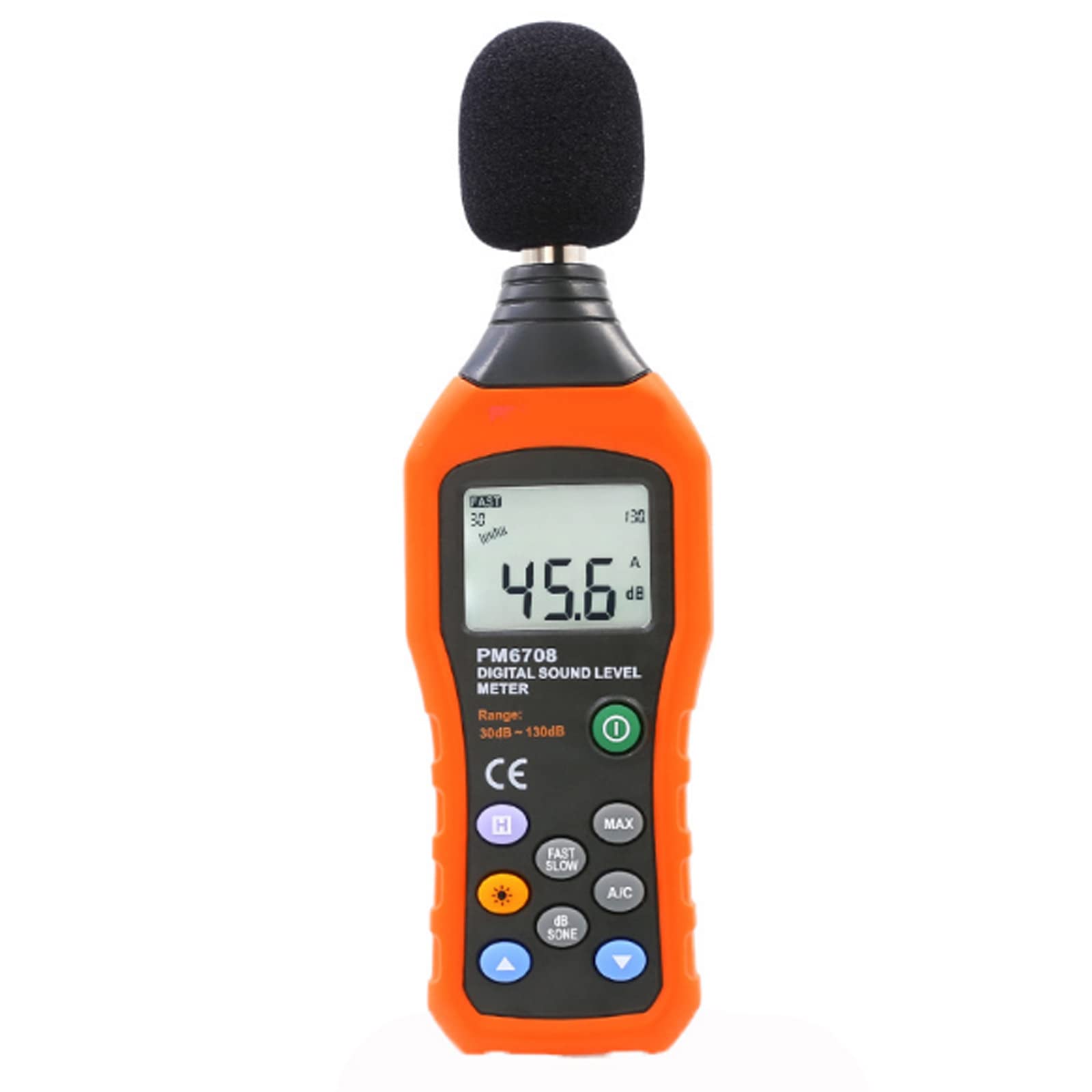 FMONH Digital Sound Level Meter - Portable Decibel Noise Tester with LCD Display (30-130dB Range, ±1.5dB Accuracy) - Perfect for Home, Workplace, and Industrial Noise Monitoring