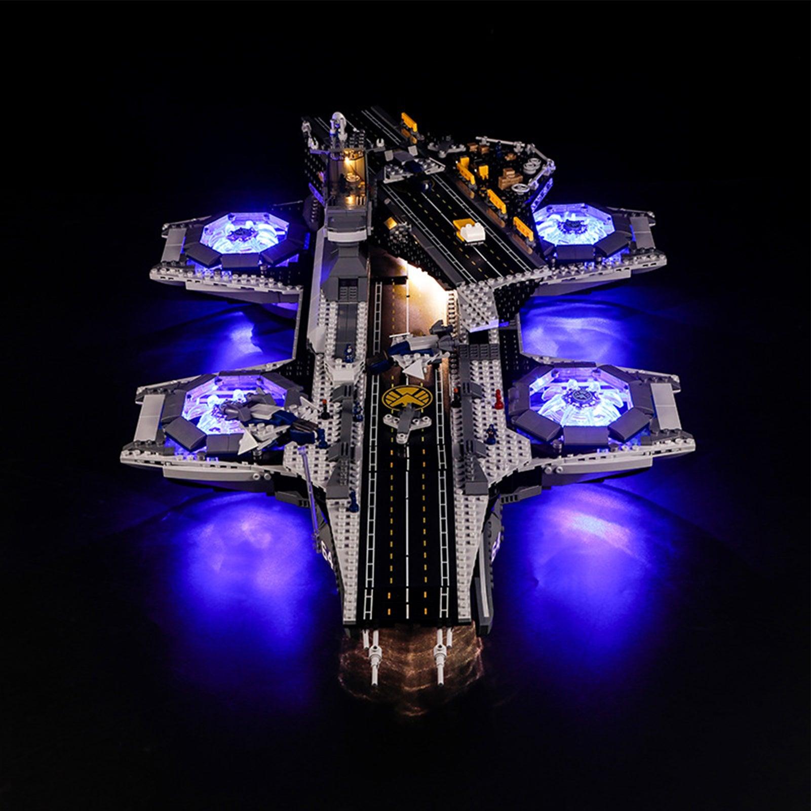 Best Light Kit for LEGO Super Heroes The Shield Helicarrier 76042 - DIY Lighting Set for LEGO Models - Perfect for Display & Nighttime Showcase