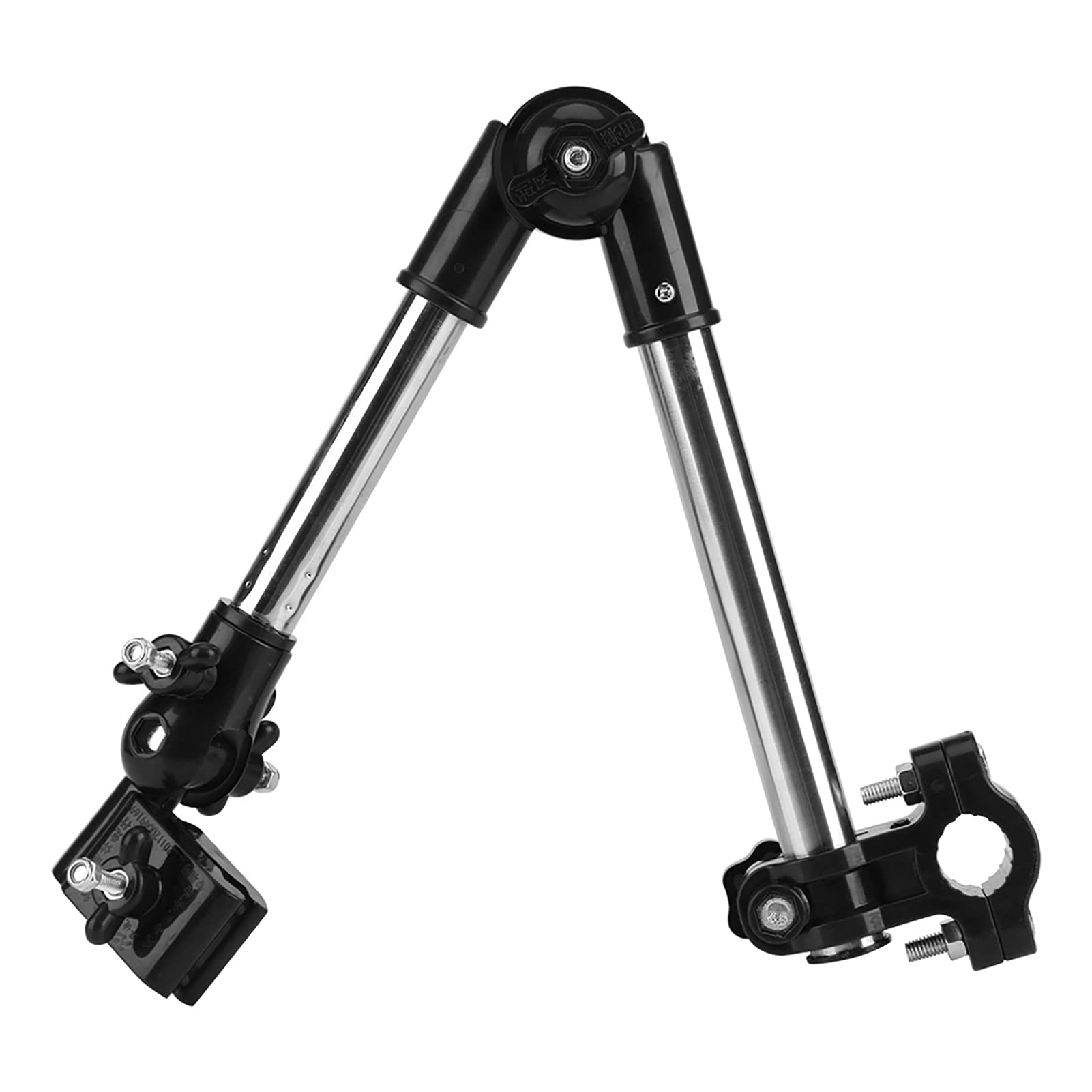 360° Adjustable Stainless Steel Umbrella Mount Holder for Wheelchair, Bicycle & Rollator - Black Stretch Umbrella Stand for Outdoor Activities, Rain Protection & Sun Shade
