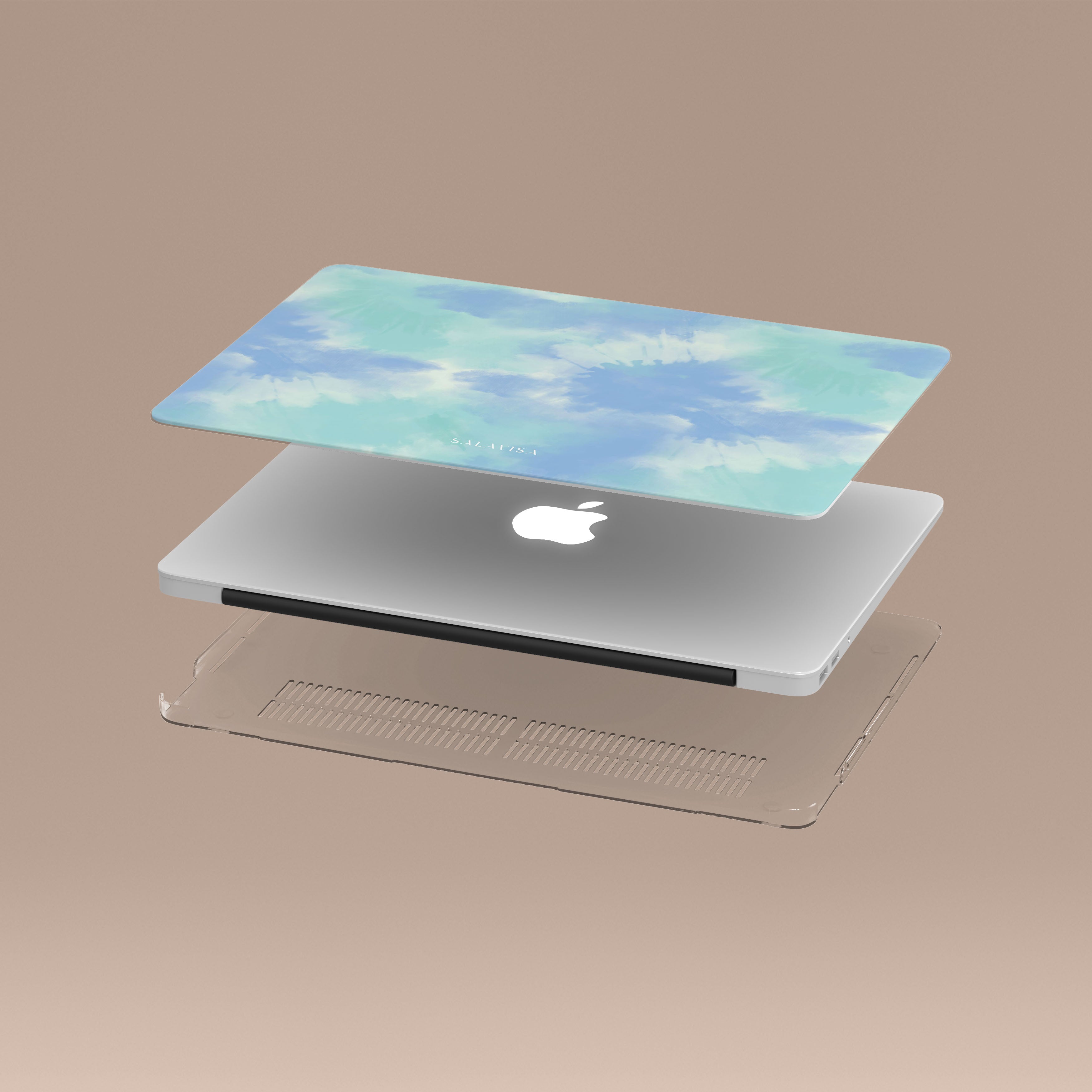 Ocean Green Tie Dye MacBook Case - Stylish Protective Cover for MacBook Air/Pro - Perfect for Students, Office & Travel Use