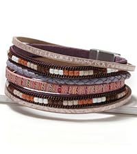 Trendy Blue Leather Wrap Bracelet for Women - Stackable Multi-Layer Cuff Western Jewelry - Perfect for Boho Outfits, Casual Wear & Festival Accessories