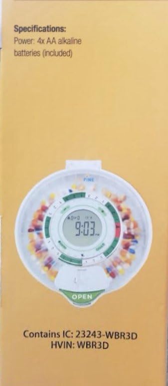 LiveFine Smart WiFi Automatic Pill Dispenser - 28-Day Medication Organizer with 9 Daily Doses, Key Lock & Adjustable Alarms for Prescriptions & Vitamins | Perfect for Elderly Care, Medication Management & Daily Health Tracking