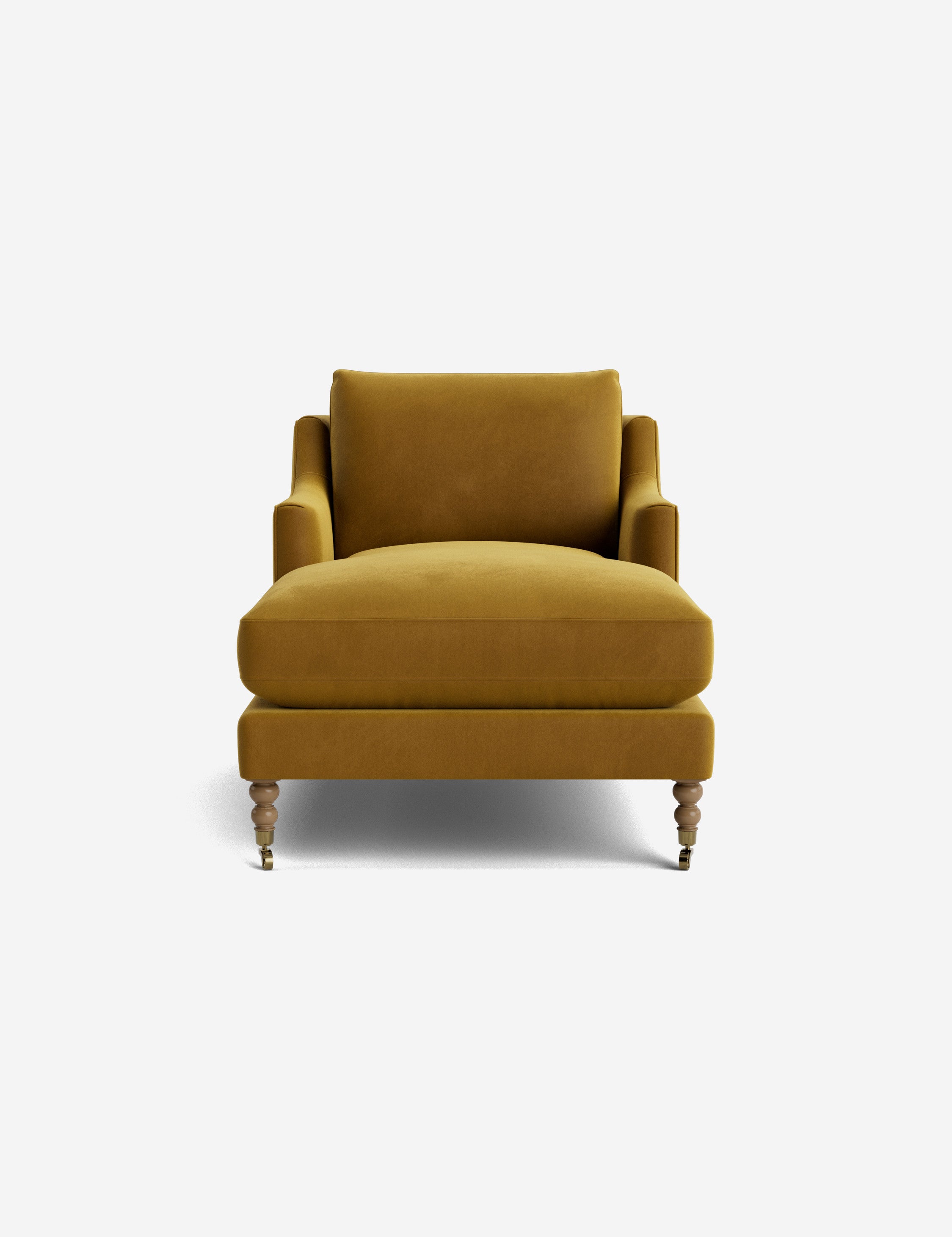 Fabienne Chaise Lounge Chair - Modern Accent Chair for Living Room, Bedroom & Office - Stylish Upholstered Armchair with Wooden Legs - Perfect for Relaxing, Reading & Decorating