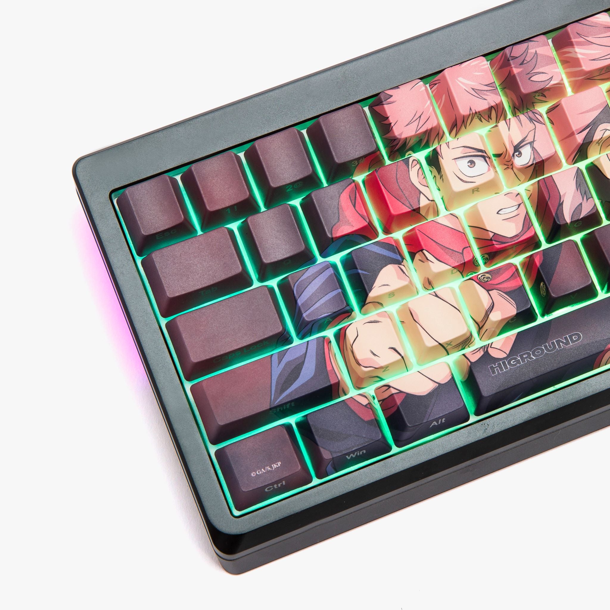 JJK x HG Summit 65 Mechanical Keyboard - Sukuna Themed Custom Gaming Keyboard with RGB Backlit, Hot-Swappable Switches for PC/Mac - Perfect for Anime Fans, Esports & Office Typing