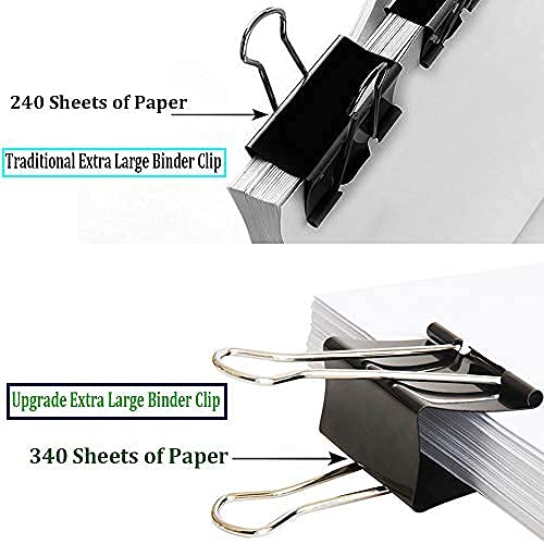 Ufmarine Jumbo Binder Clips 2.4 Inch (12 Pcs) - Office & Document Organizing
