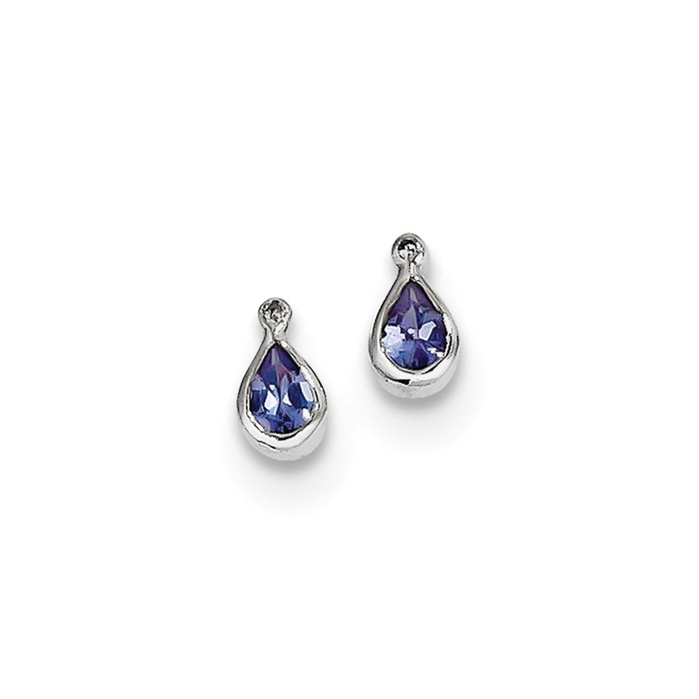 Exquisite Sterling Silver Tanzanite & Diamond Earrings for Women | Elegant Jewelry Gift for Anniversary, Wedding & Special Occasions