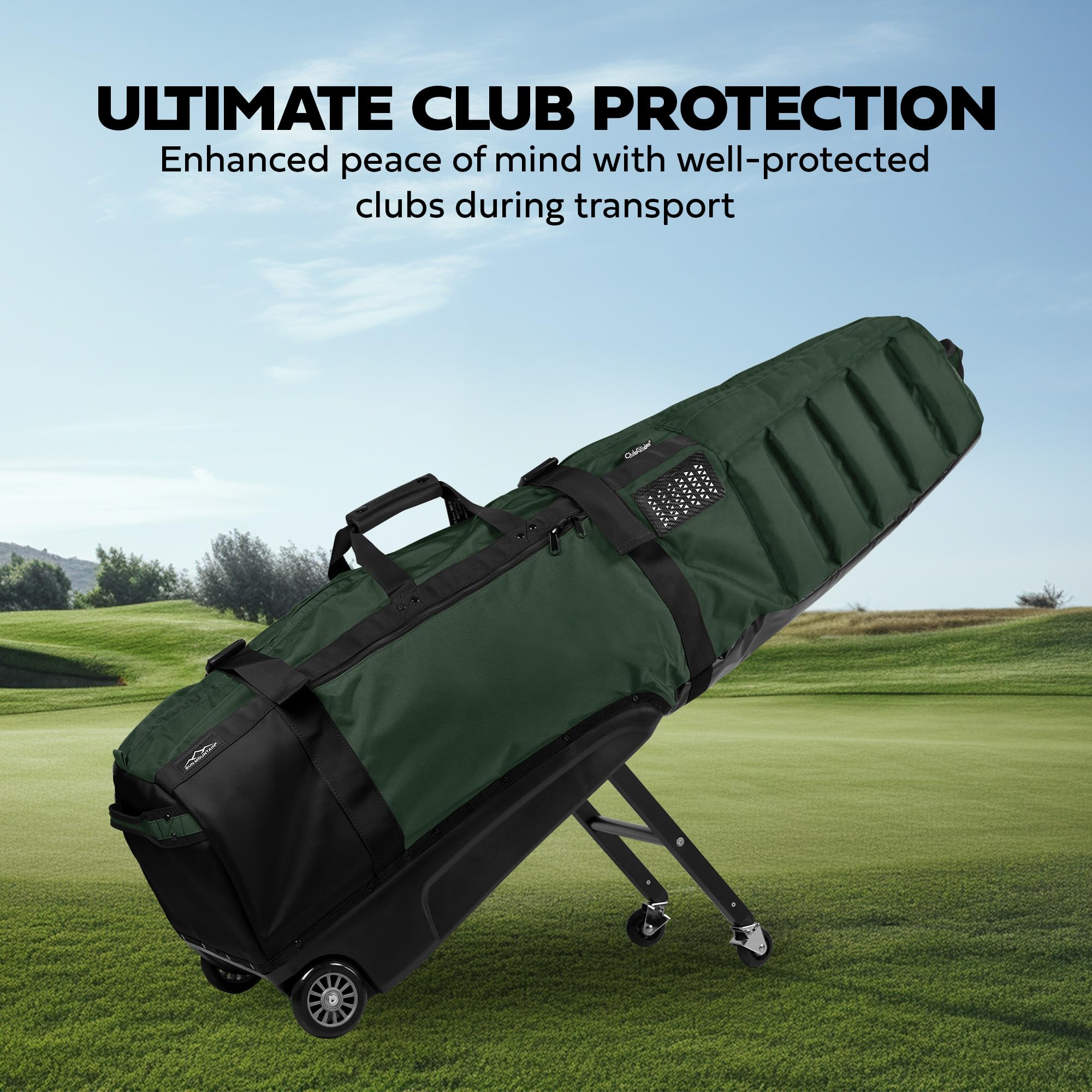 Sun Mountain Golf Club Glider Meridian Travel Bag - Premium Club Cover for Golfers | Perfect for Air Travel & Course Protection
