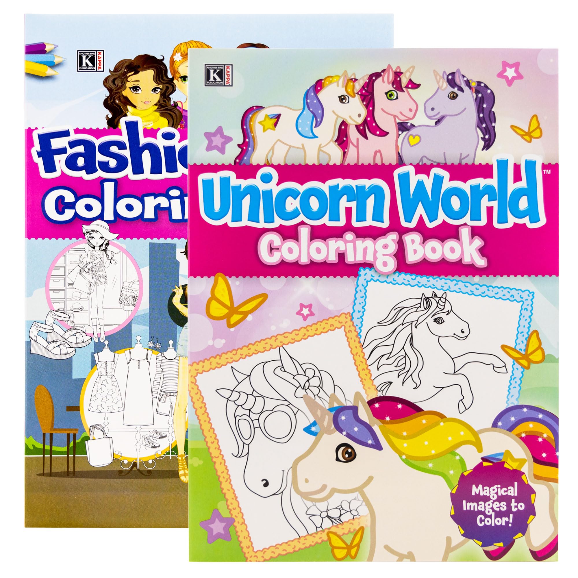 Kappa Unicorn World Coloring & Activity Book - 2 Titles, 80 Pages, 48-Pack | Fun Learning Drawing & Coloring Workbook for Kids & Toddlers | Perfect Gift for Classroom, Homeschool & Travel Activities