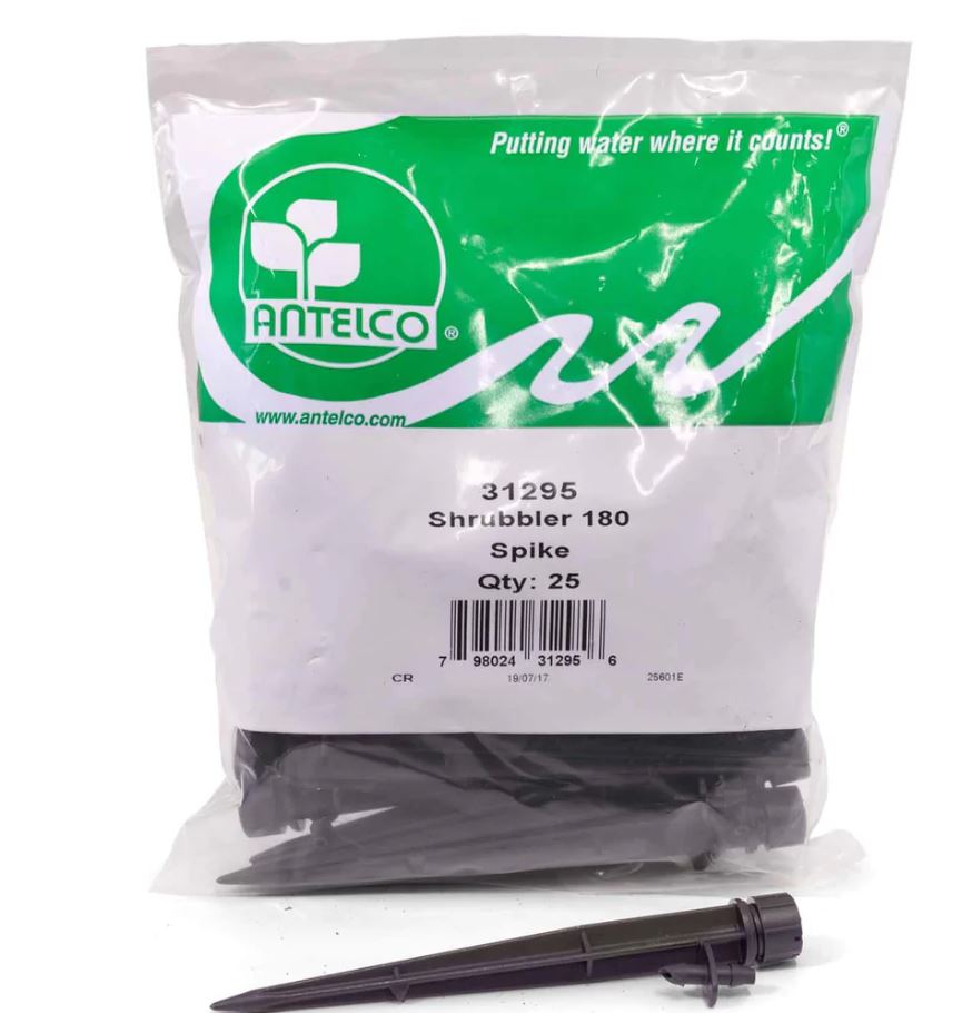 Antelco Shrubbler 180° Adjustable Drip Irrigation Emitter with Spike Stake - 0.33L/H Flow Rate @100KPA - Perfect for Garden Beds, Potted Plants & Landscape Watering
