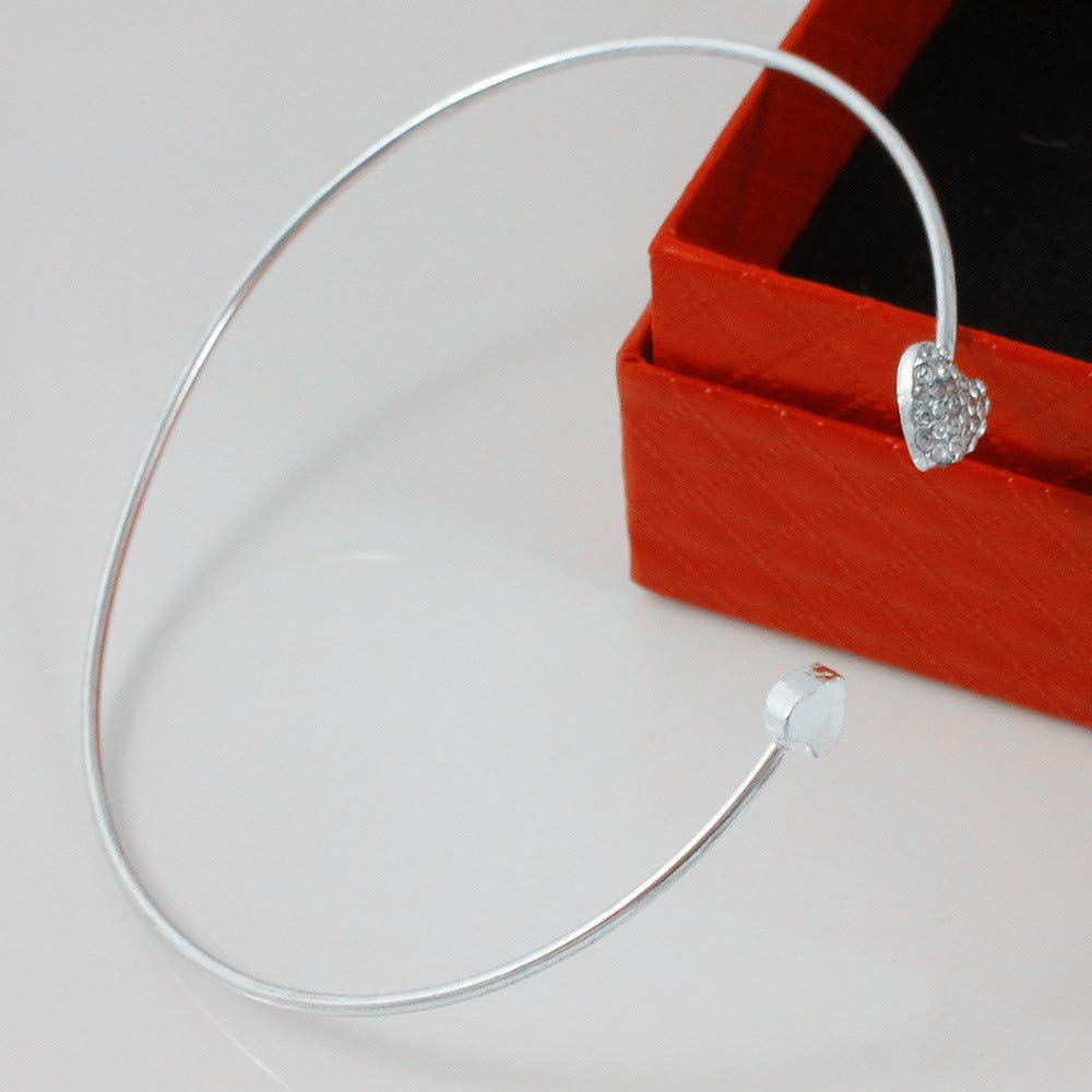 2022 New Heart Crystal Love Opening Bracelet for Women - Elegant Adjustable Crystal Bracelet Gift for Girlfriend, Wife, Anniversary, Valentine's Day | Perfect for Date Night, Wedding, Party & Special Occasions