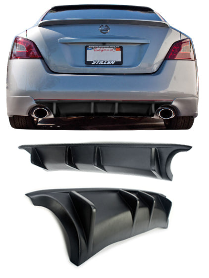 2009-2015 Nissan Maxima Rear Diffuser - Matte Black Performance Spoiler | KB127418MB | Enhances Aerodynamics & Sporty Style for Street Racing & Car Shows