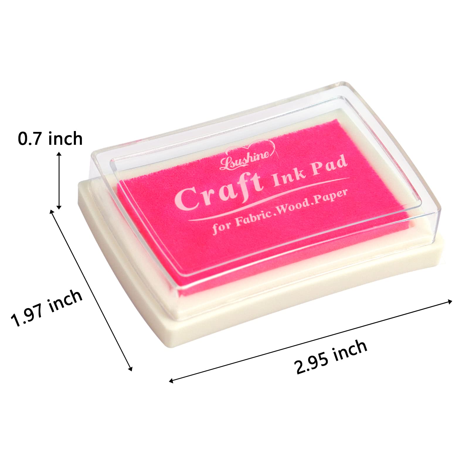 Non-Toxic Craft Ink Pad for Rubber Stamps - Safe for Paper, Wood, Fabric & Scrapbooking - Washable Finger Ink Pads for Kids & DIY Projects (Pink) - Perfect for Card Making, Art Crafts & School Activities