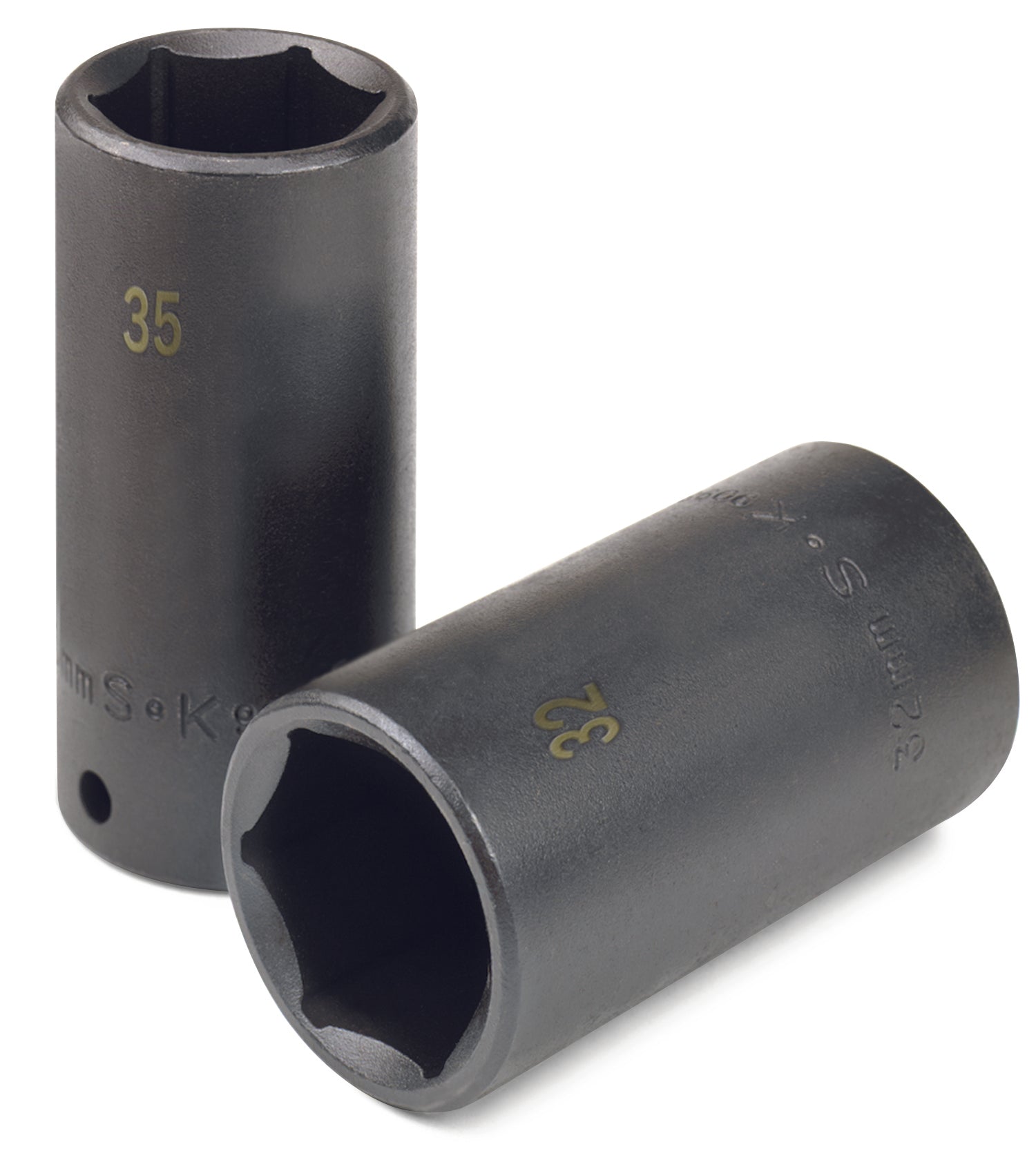 35mm 1/2 Inch Drive 6-Point Deep Metric Impact Socket - Heavy Duty Automotive & Machinery Repair Tool for Trucks, Cars, and Industrial Equipment
